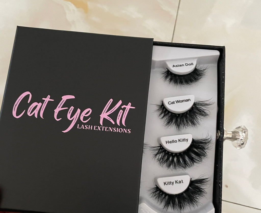 Cat Eye Kit (Lash Extensions) w/ Lash Glue.